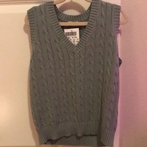 Unworn Sage Green Marlena Cotton Vest